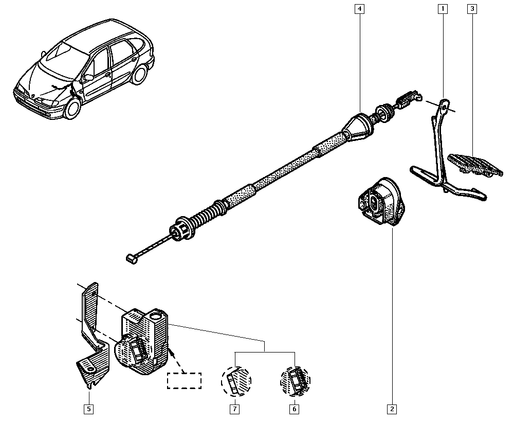 RENAULT 8200 073 162 - Тросик газа avtokuzovplus.com.ua