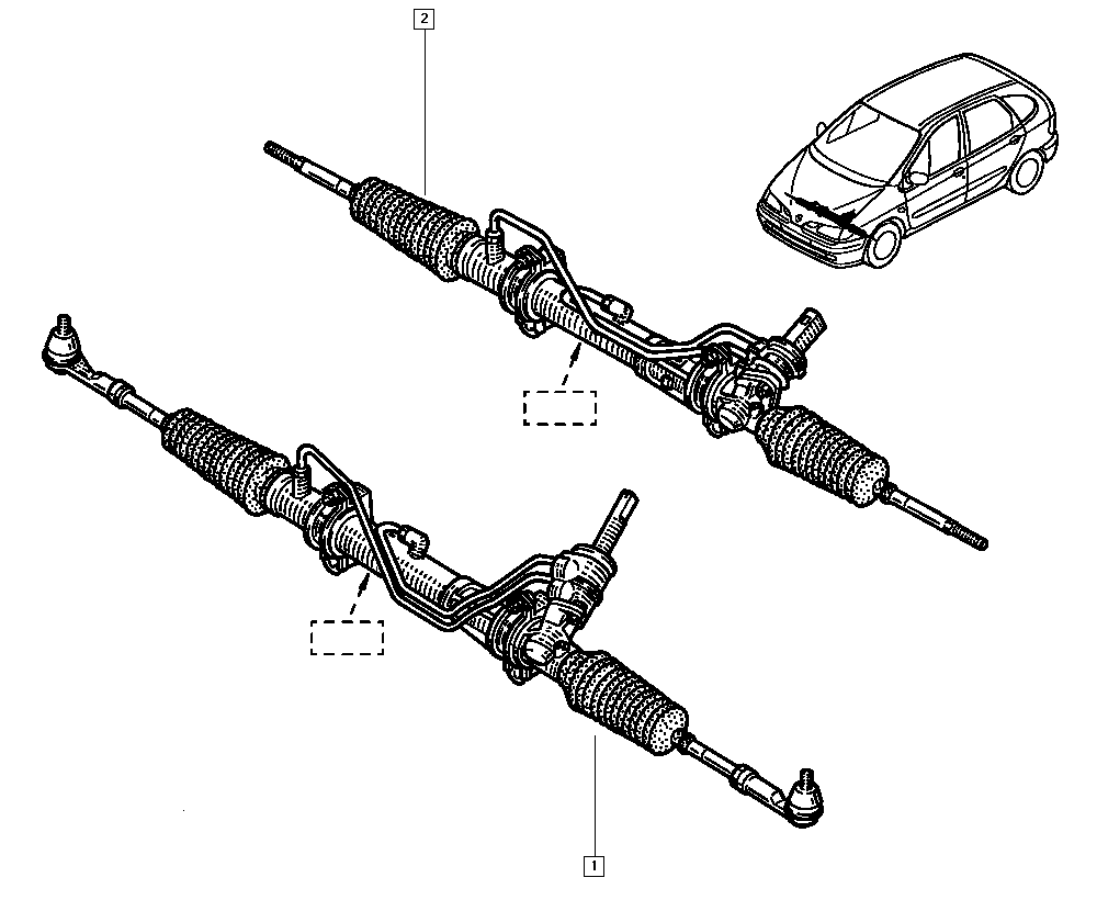 RENAULT 7700432260 - Рульовий механізм, рейка autocars.com.ua