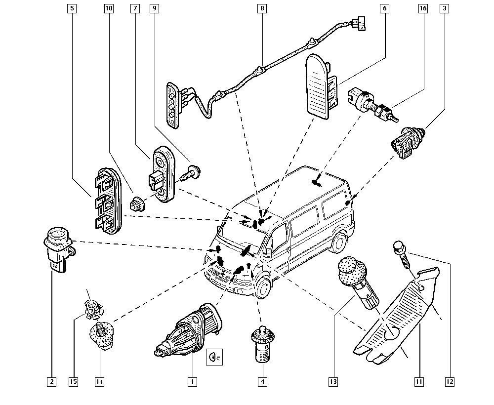 RENAULT 7700831090 - Включатель салонного света autocars.com.ua