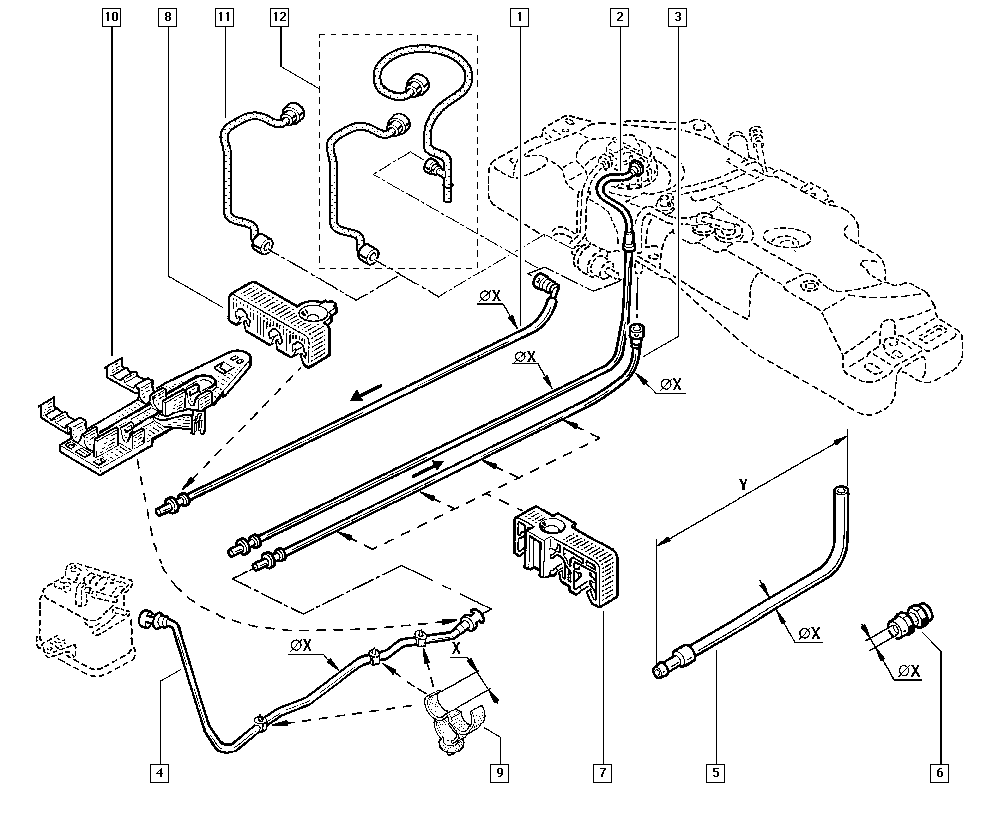 RENAULT 7700426123 - Паливопровід autocars.com.ua