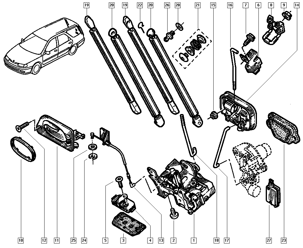 RENAULT TRUCKS 7700427547 - Газова пружина, кришка багажник autocars.com.ua