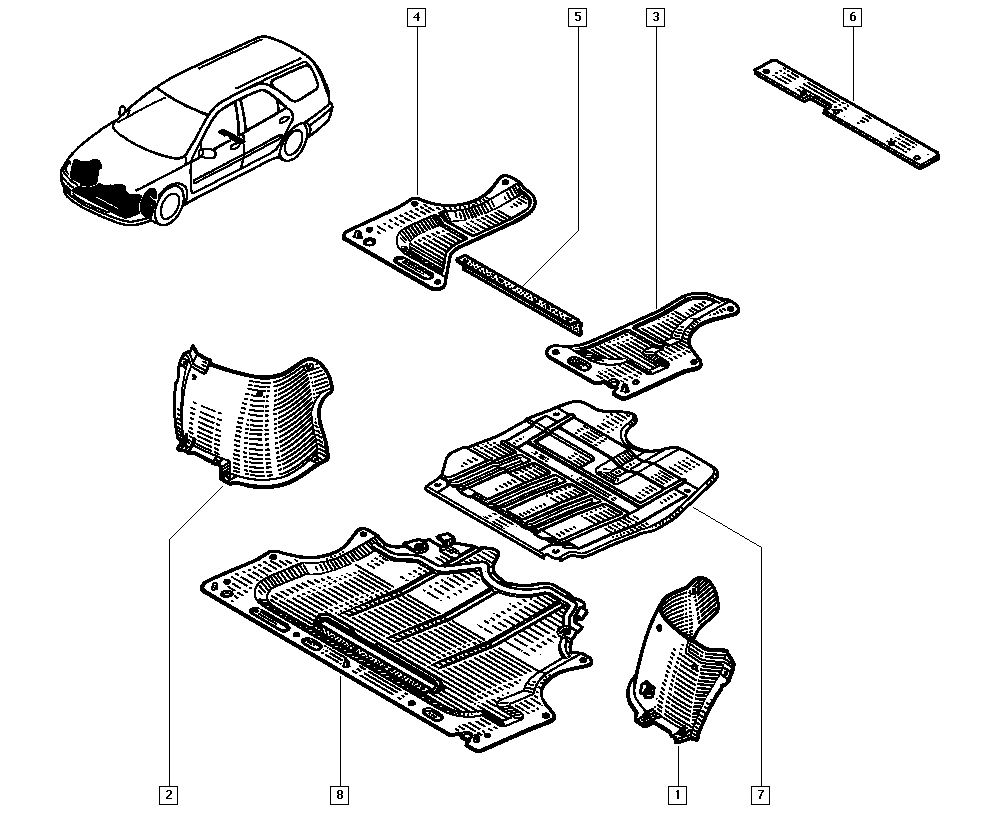 RENAULT 7700431057 - Кожух двигателя avtokuzovplus.com.ua