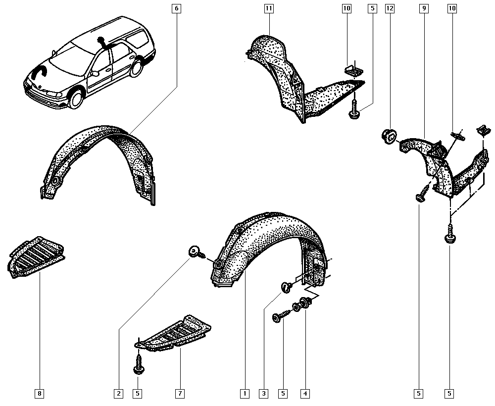 RENAULT 77 00 818 611 - Обшивка, колісна ніша autocars.com.ua