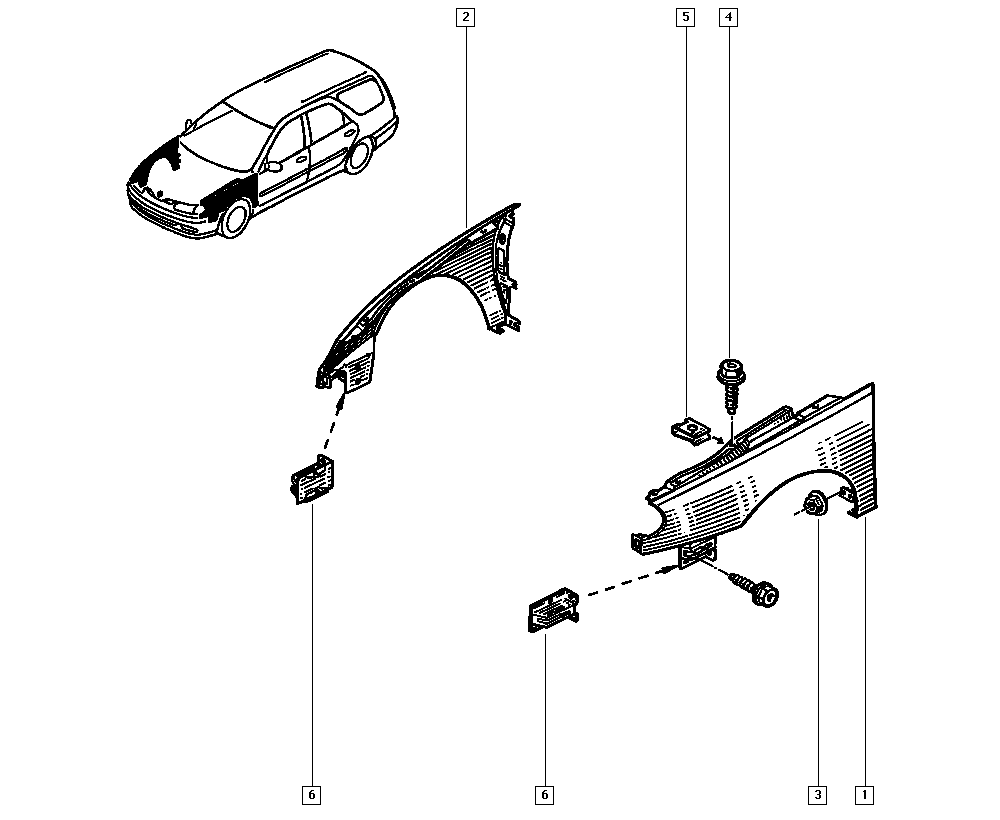 RENAULT 7751698032 - Крыло avtokuzovplus.com.ua