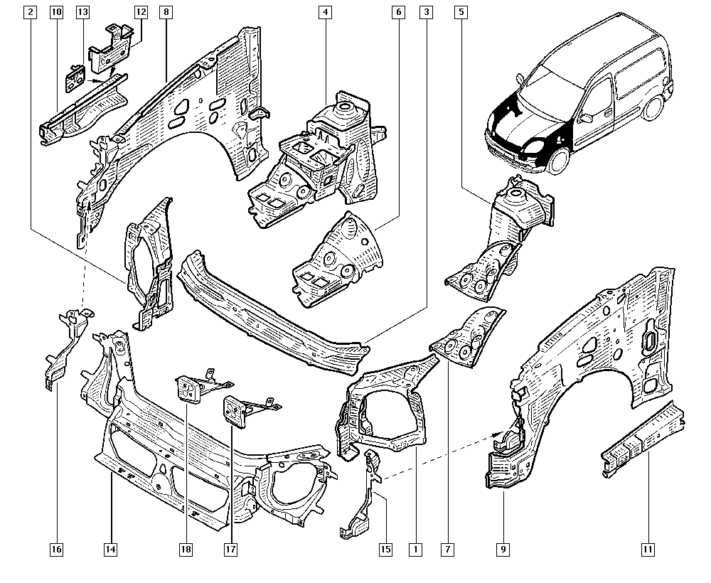 RENAULT 7751705161 - Кріплення фари autocars.com.ua