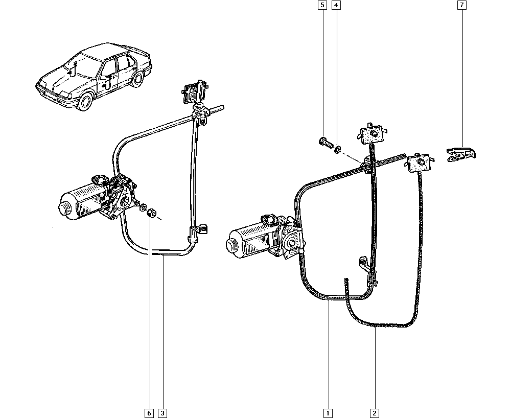 RENAULT 77 00 785 633 - Підйомний пристрій для вікон autocars.com.ua