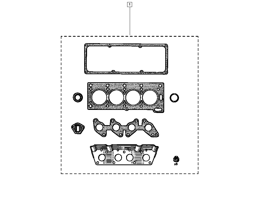 RENAULT 77 01 468 142 - Комплект прокладок, головка циліндра autocars.com.ua