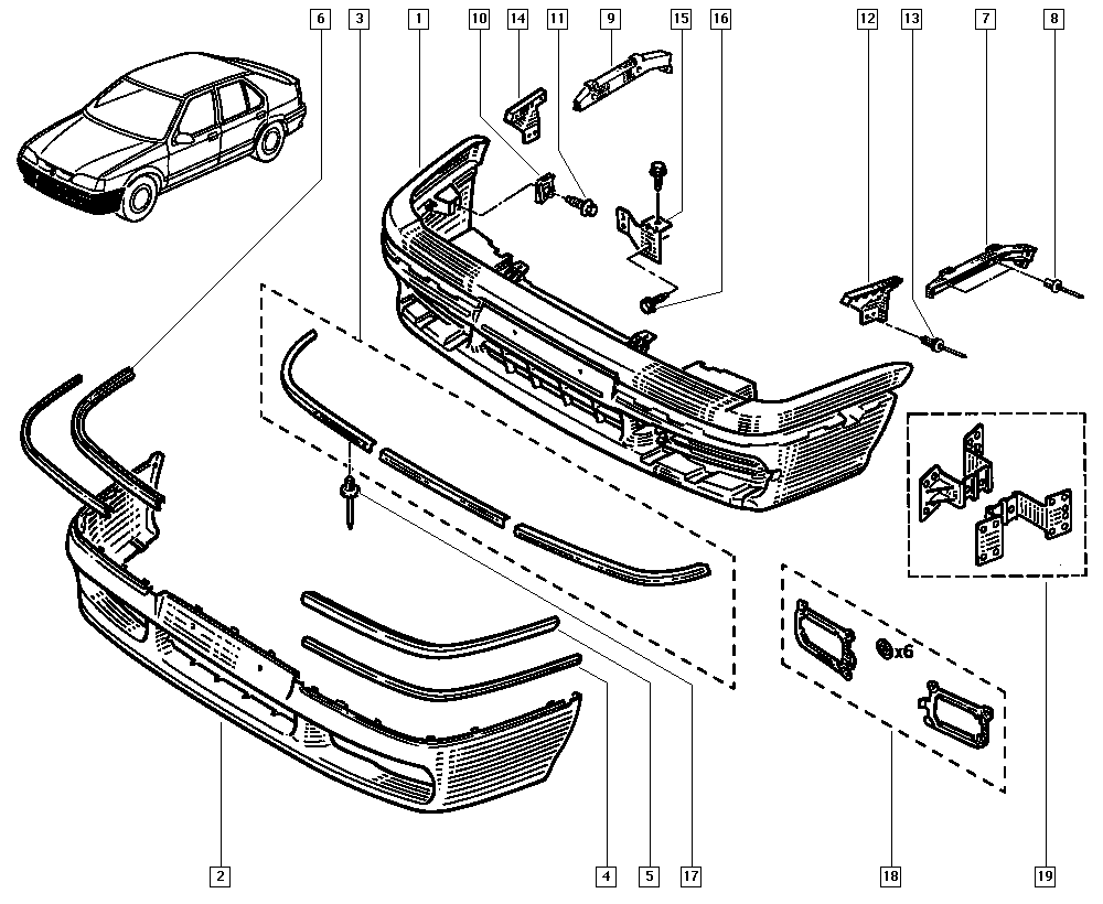 RENAULT 77 01 367 294 - Буфер, бампер autocars.com.ua