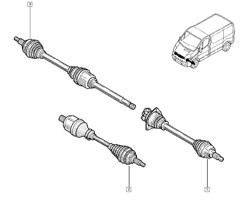 RENAULT 39 10 188 28R - Приводной вал avtokuzovplus.com.ua