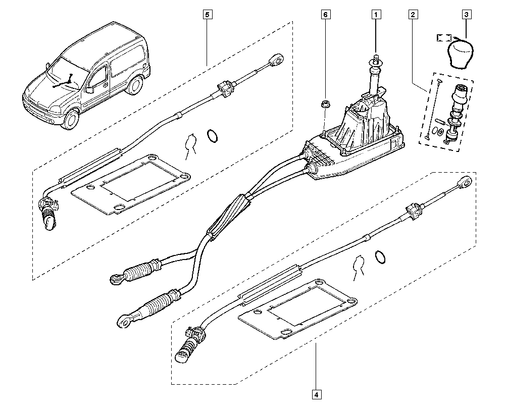 RENAULT 7701 479 154 - Трос, ступінчаста коробка передач autocars.com.ua