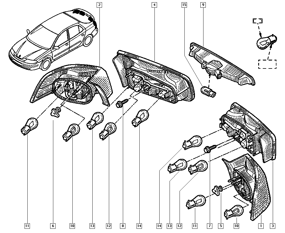 RENAULT 8200002474 - Задній ліхтар autocars.com.ua