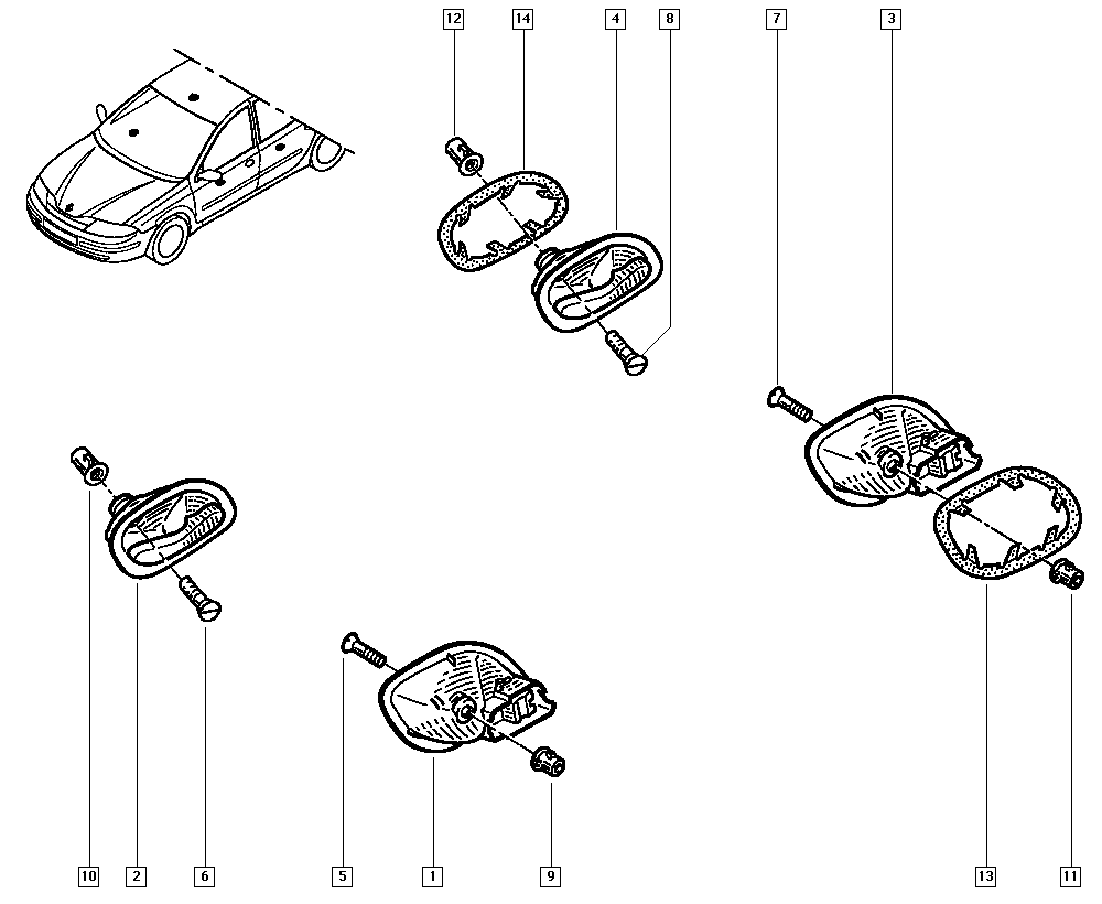 RENAULT 8200000723 - Ручка двері autocars.com.ua