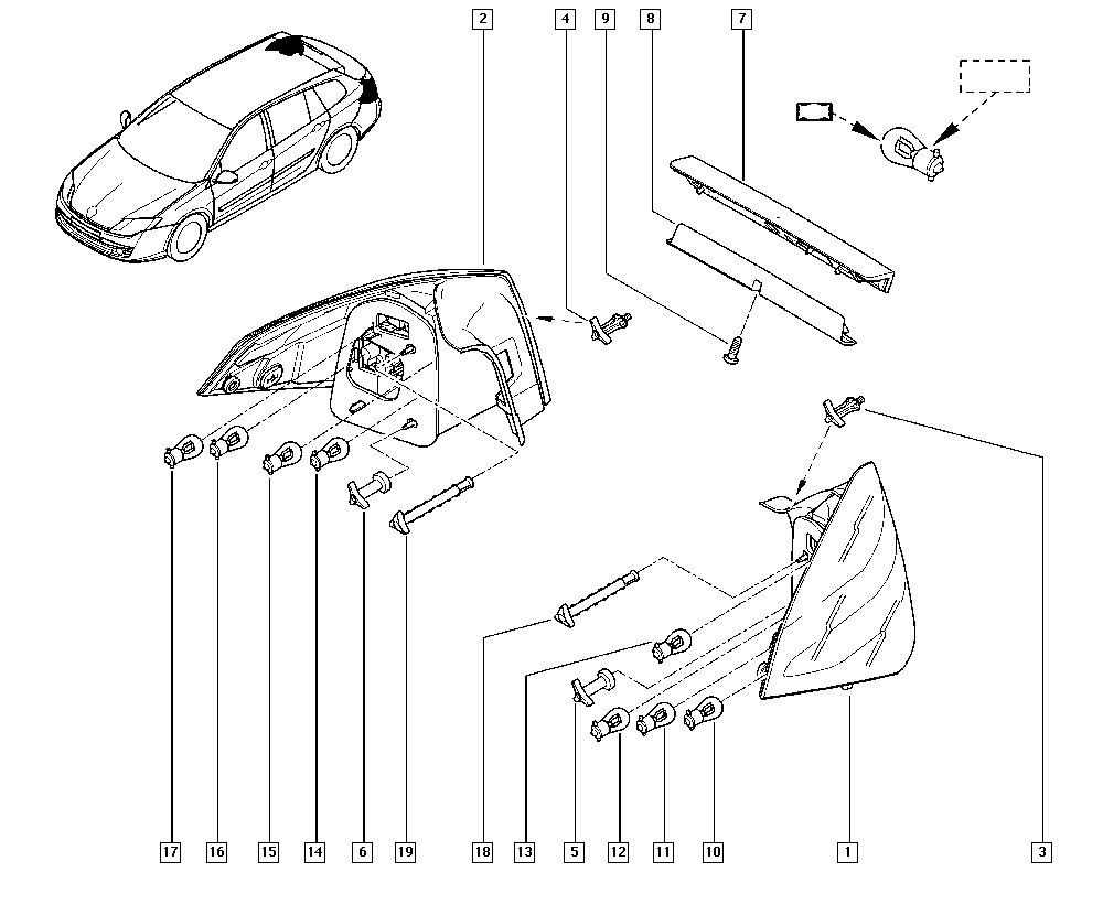 RENAULT 265550002R - Задній ліхтар autocars.com.ua