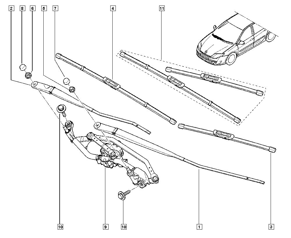 RENAULT 7711424719 - Щетка стеклоочистителя avtokuzovplus.com.ua