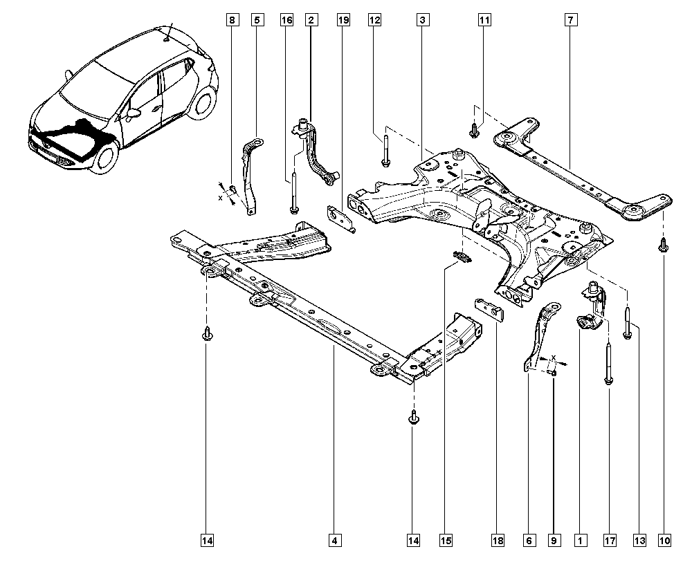 RENAULT 54 31 706 05R - Подушка, підвіска двигуна autocars.com.ua