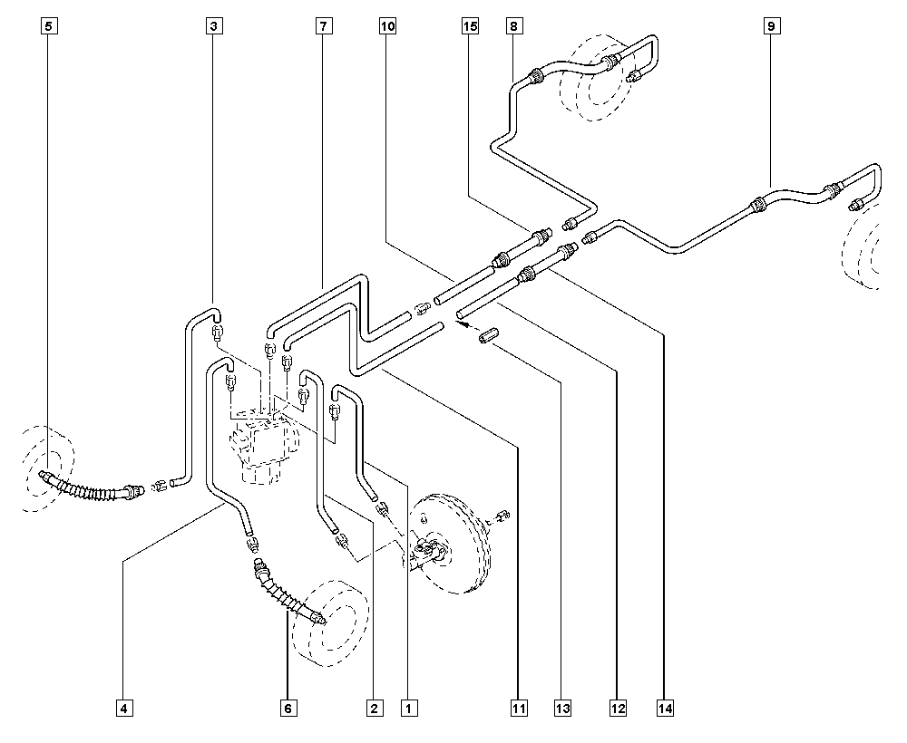 Тормозные трубки рено меган 2 схема