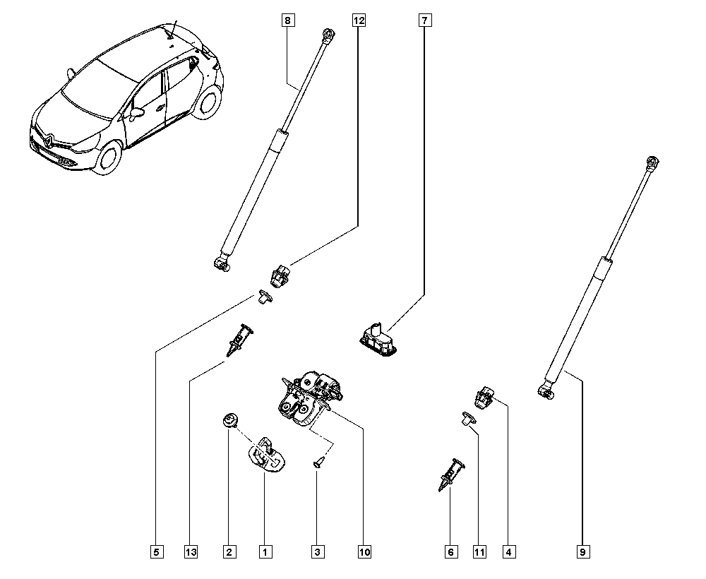 RENAULT 8200385515 - Замок задніх дверей autocars.com.ua