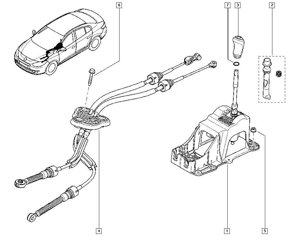 RENAULT 8200 781 046 - Трос, ступінчаста коробка передач autocars.com.ua