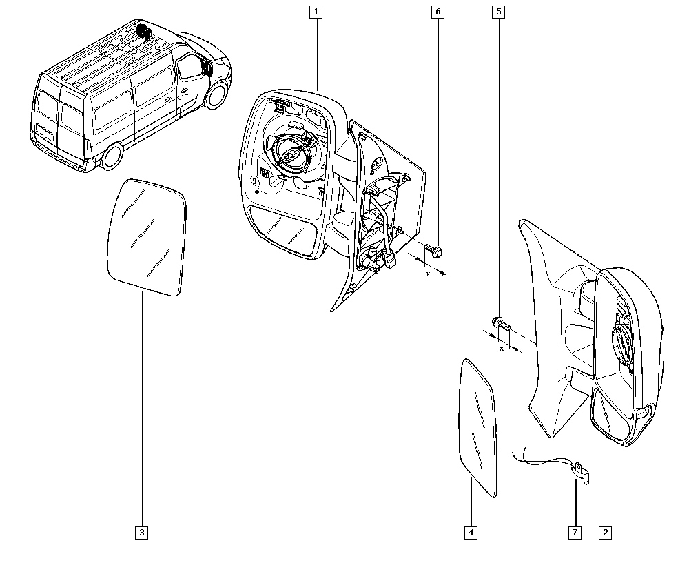 Opel 963021976R - Наружное зеркало avtokuzovplus.com.ua