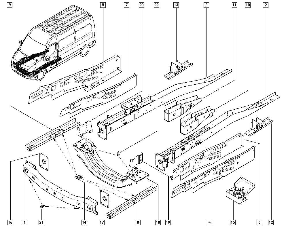 RENAULT 752108967R - Поперечна балка autocars.com.ua