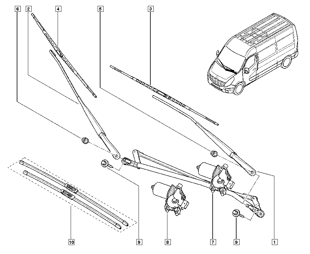 RENAULT 28 81 002 36R - Двигун склоочисника autocars.com.ua