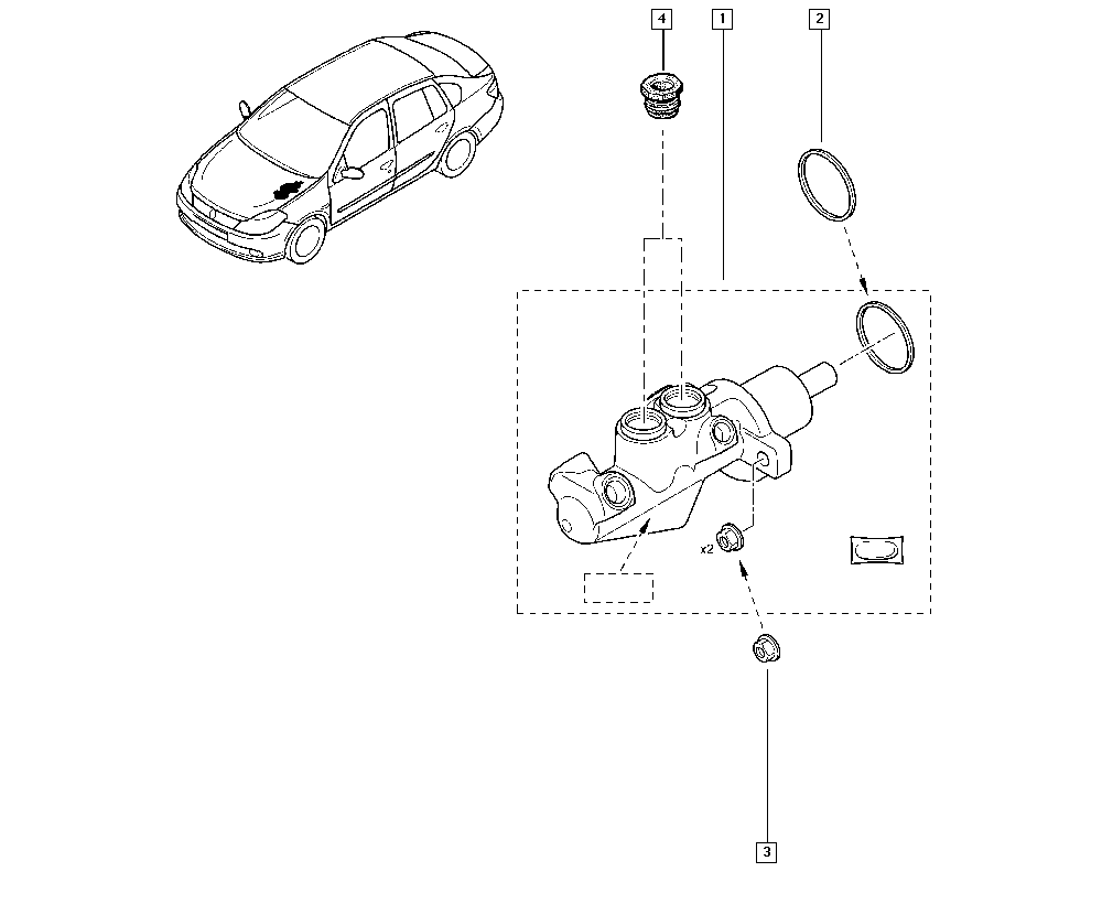 RENAULT 7701206313 - Головний гальмівний циліндр autocars.com.ua