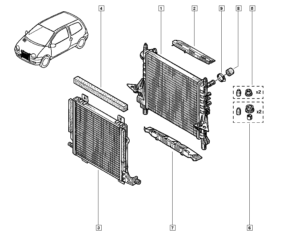 RENAULT 77 01 045 212 - Радіатор, охолодження двигуна autocars.com.ua