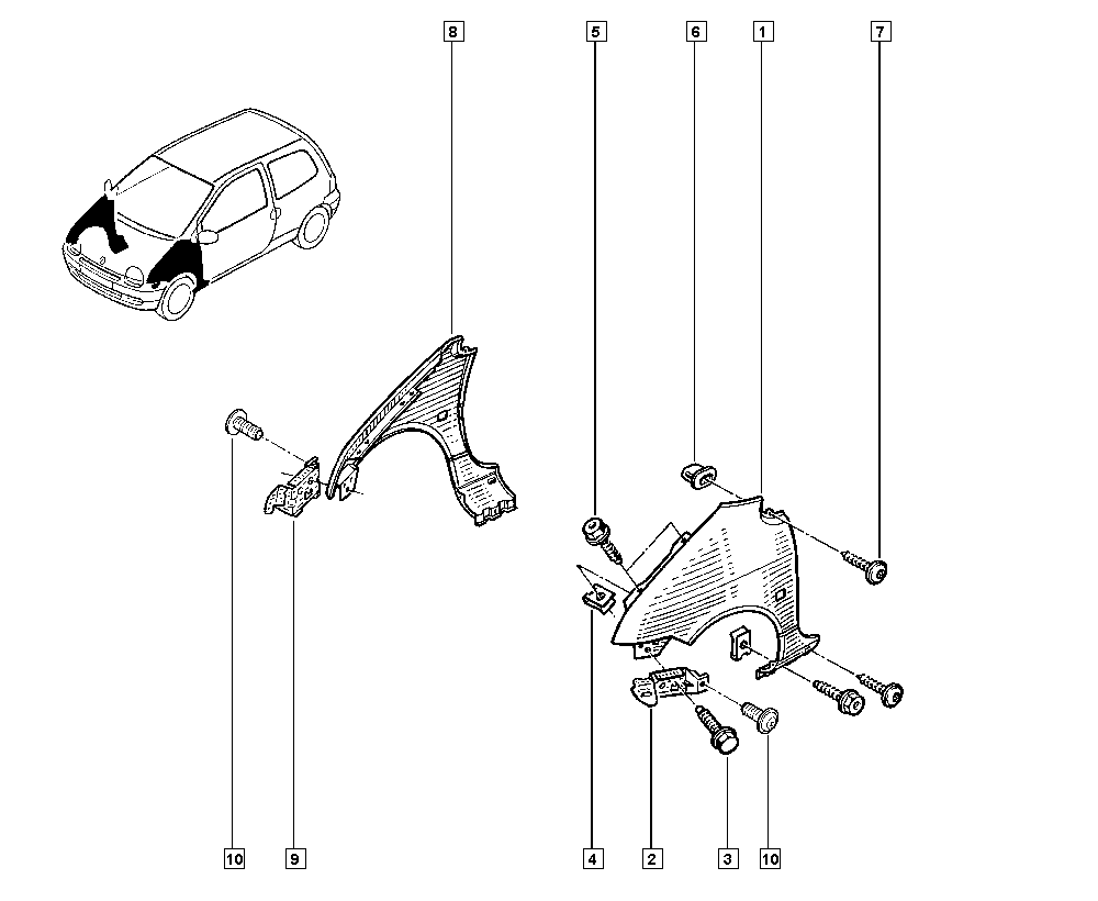 RENAULT 7782170227 - Крило autocars.com.ua