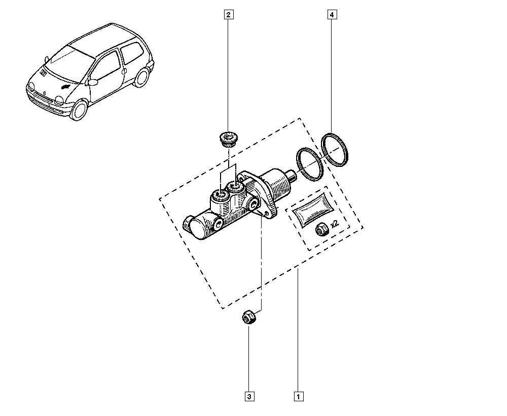 RENAULT 7700820232 - Головний гальмівний циліндр autocars.com.ua