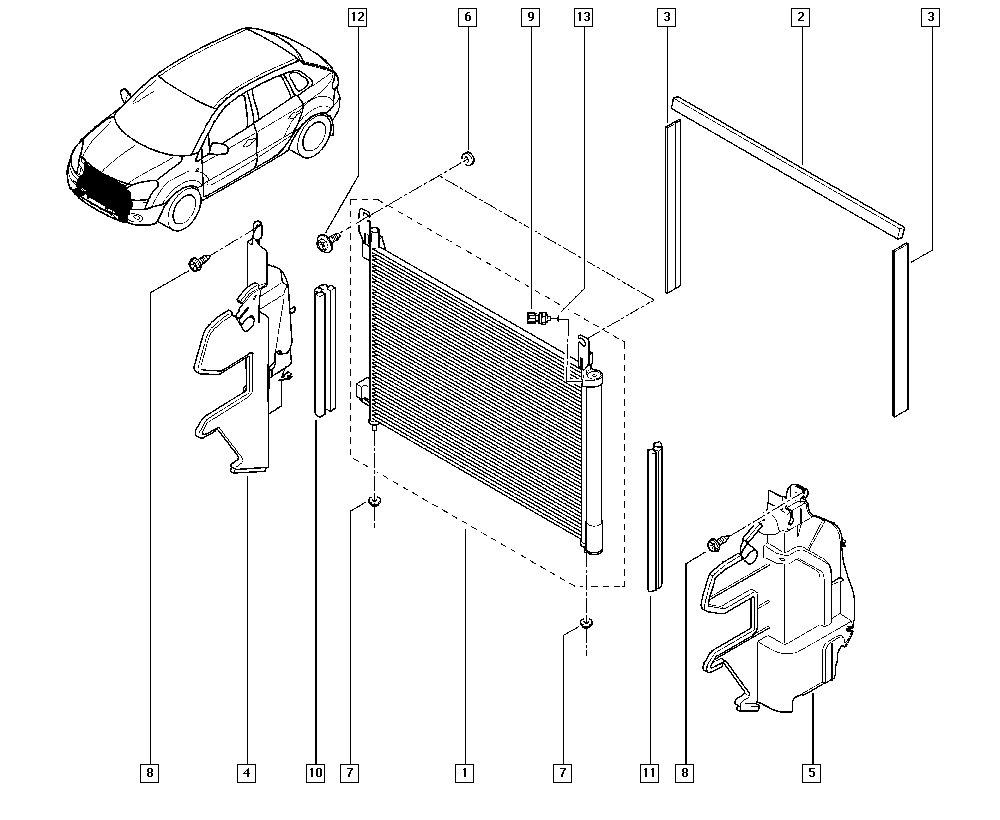 RENAULT 92 10 051 15R - Конденсатор, кондиціонер autocars.com.ua