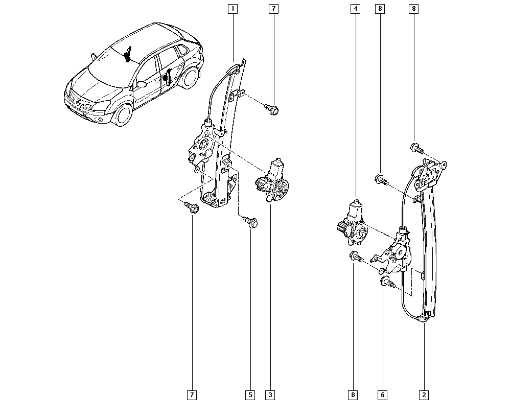 RENAULT 827214390R - Підйомний пристрій для вікон autocars.com.ua