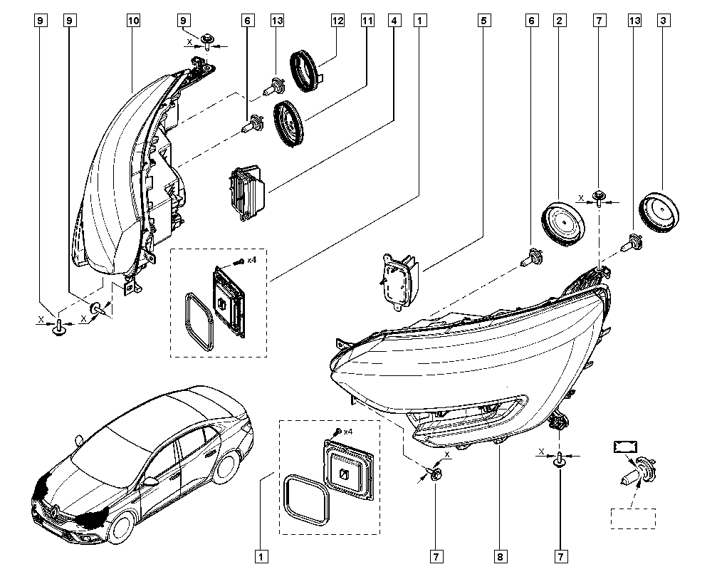 RENAULT 285753299R - Устройство управления, освещение avtokuzovplus.com.ua