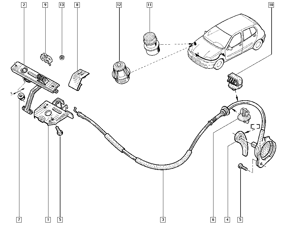 RENAULT 8200069296 - Замок капота avtokuzovplus.com.ua