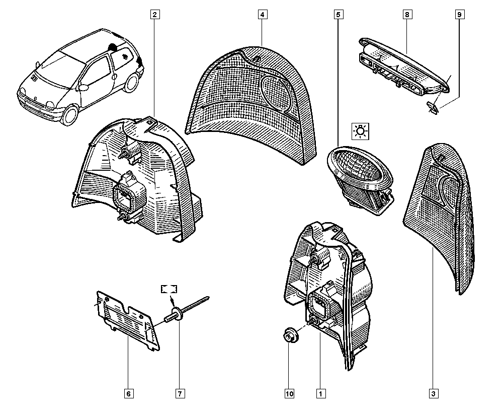 RENAULT 7701203867 - Задній ліхтар autocars.com.ua