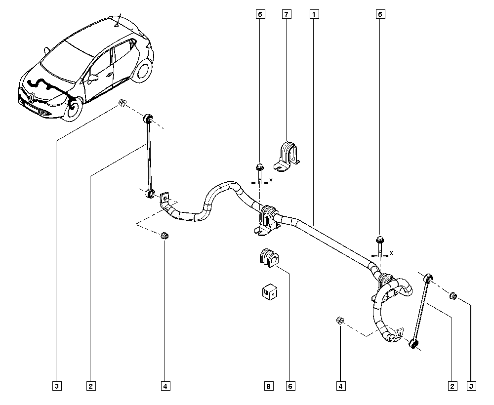 Zekkert SS-1193 - Стойка стабилизатора перед. лев.-прав. Nissan Note E11 06-  Tiida _C11 07-  Renault Clio IV 13- autodnr.net