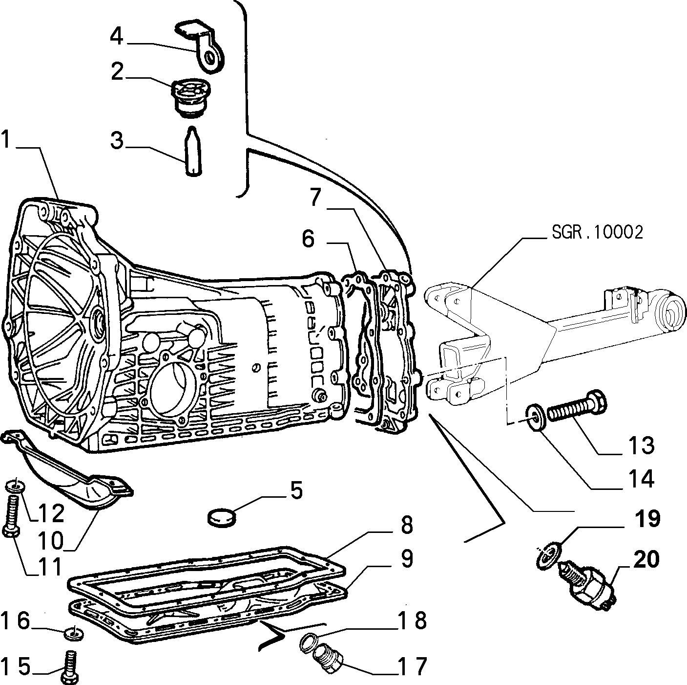 Lancia 10263450 - Кільце ущільнювача, нарізна пробка мастилозливного  отвору autocars.com.ua
