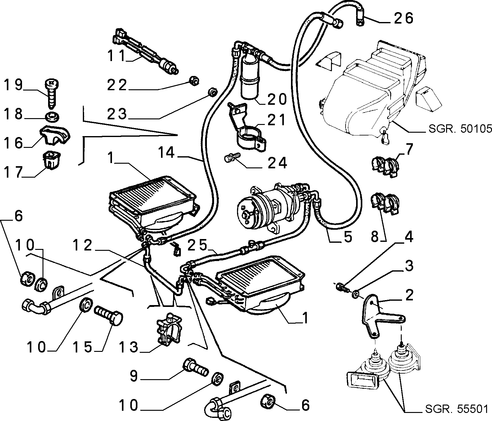 FIAT 60527976 - Осушувач, кондиціонер autocars.com.ua