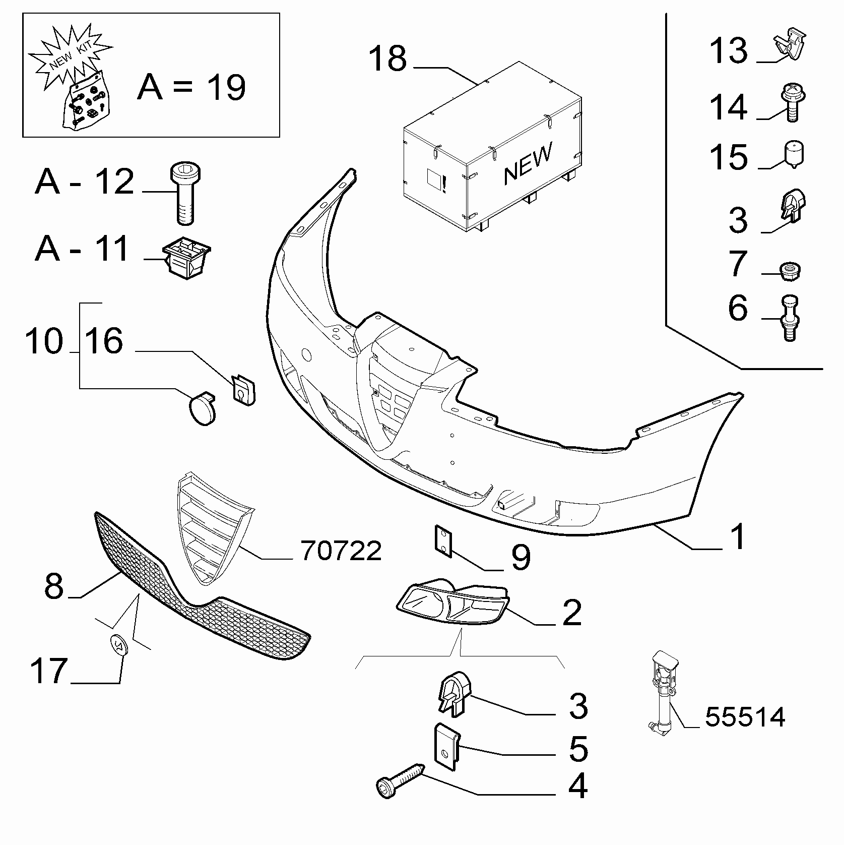 Klokkerholm 0107910 - Решетка вентиляционная в бампере autodnr.net