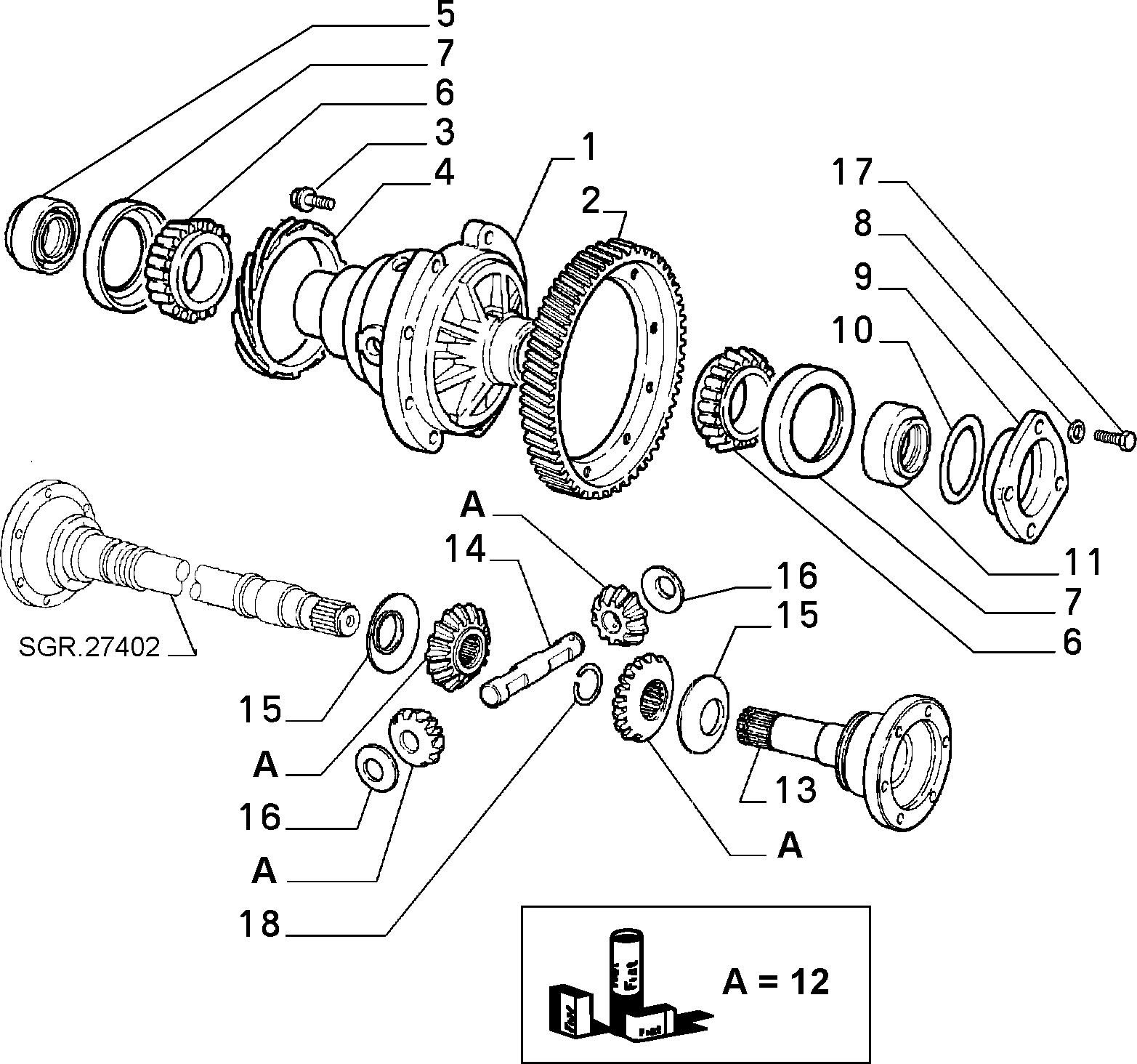 FIAT 16 043 780 - Болт autocars.com.ua