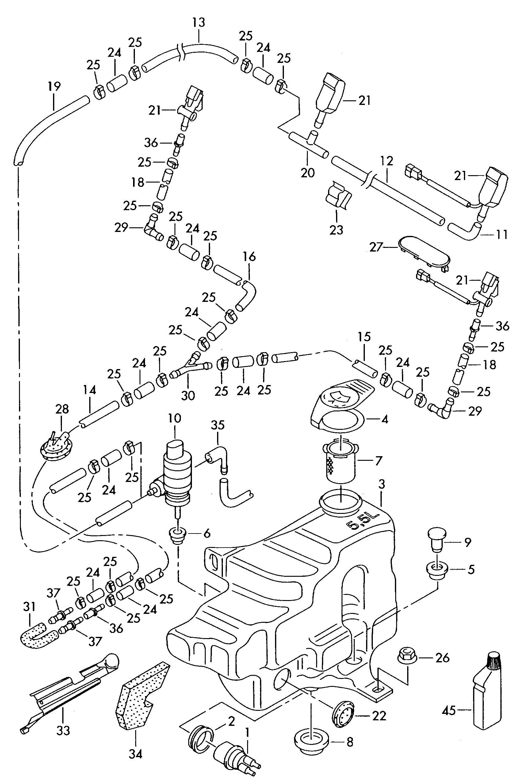 Seat 1J0955453P - Резервуар для воды (для чистки) avtokuzovplus.com.ua