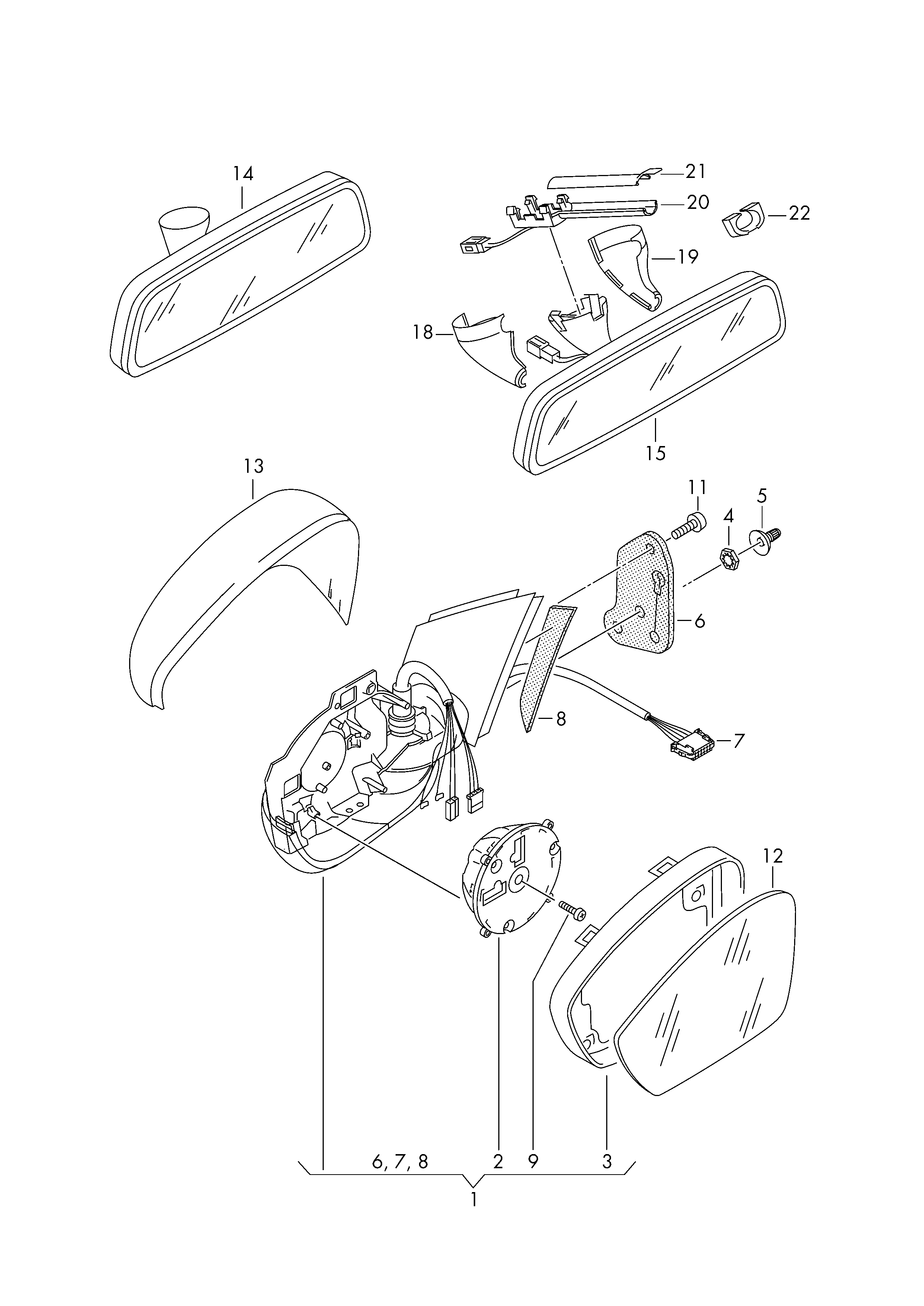 Zekkert SP-4336 - Зеркало в сборе левое - грунтованное - выпуклое - эл регул - с подогр Seat Toledo IV 12-  Skoda Rapi autodnr.net