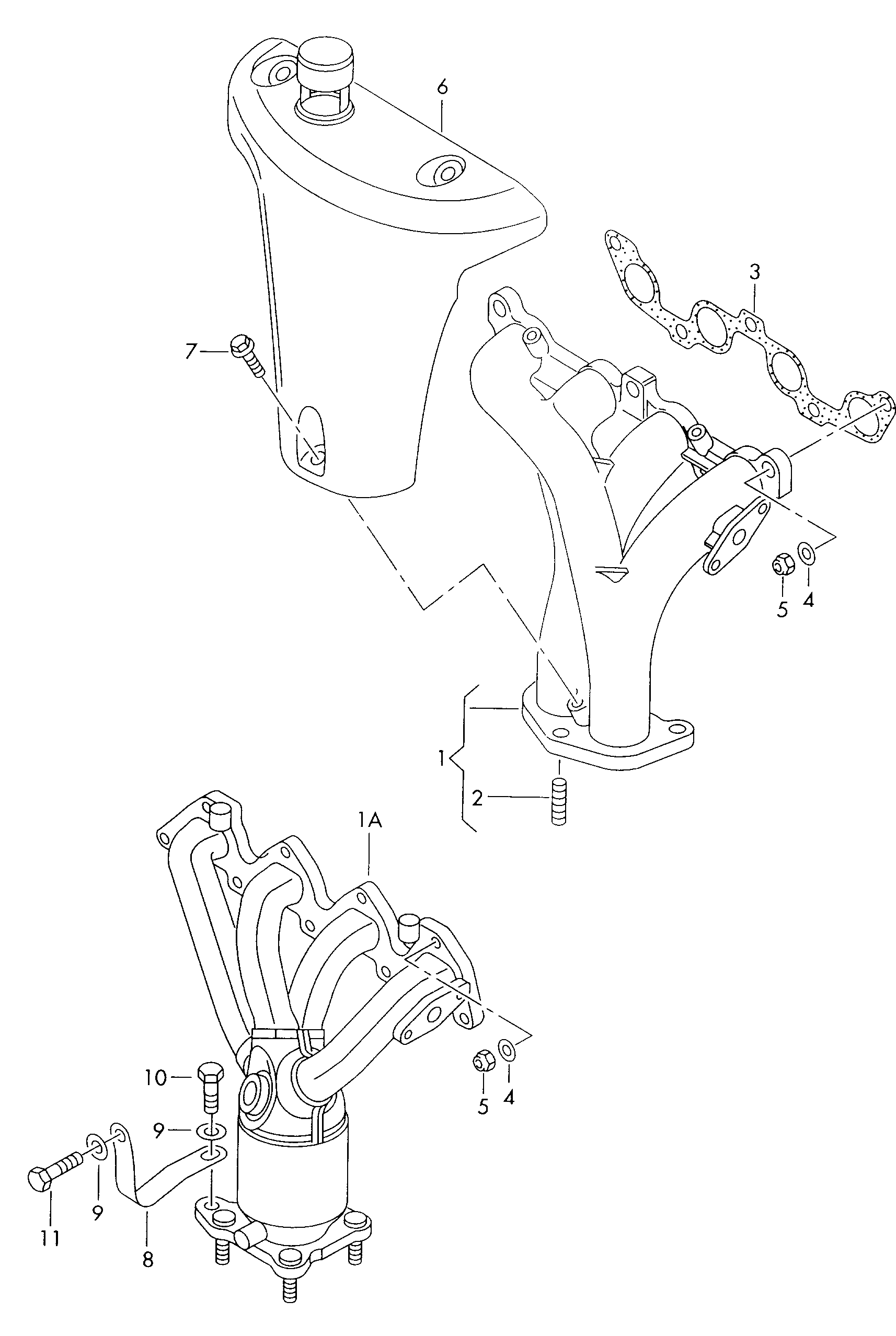 Seat 03C.253.031 E - Колектор, система випуску autocars.com.ua