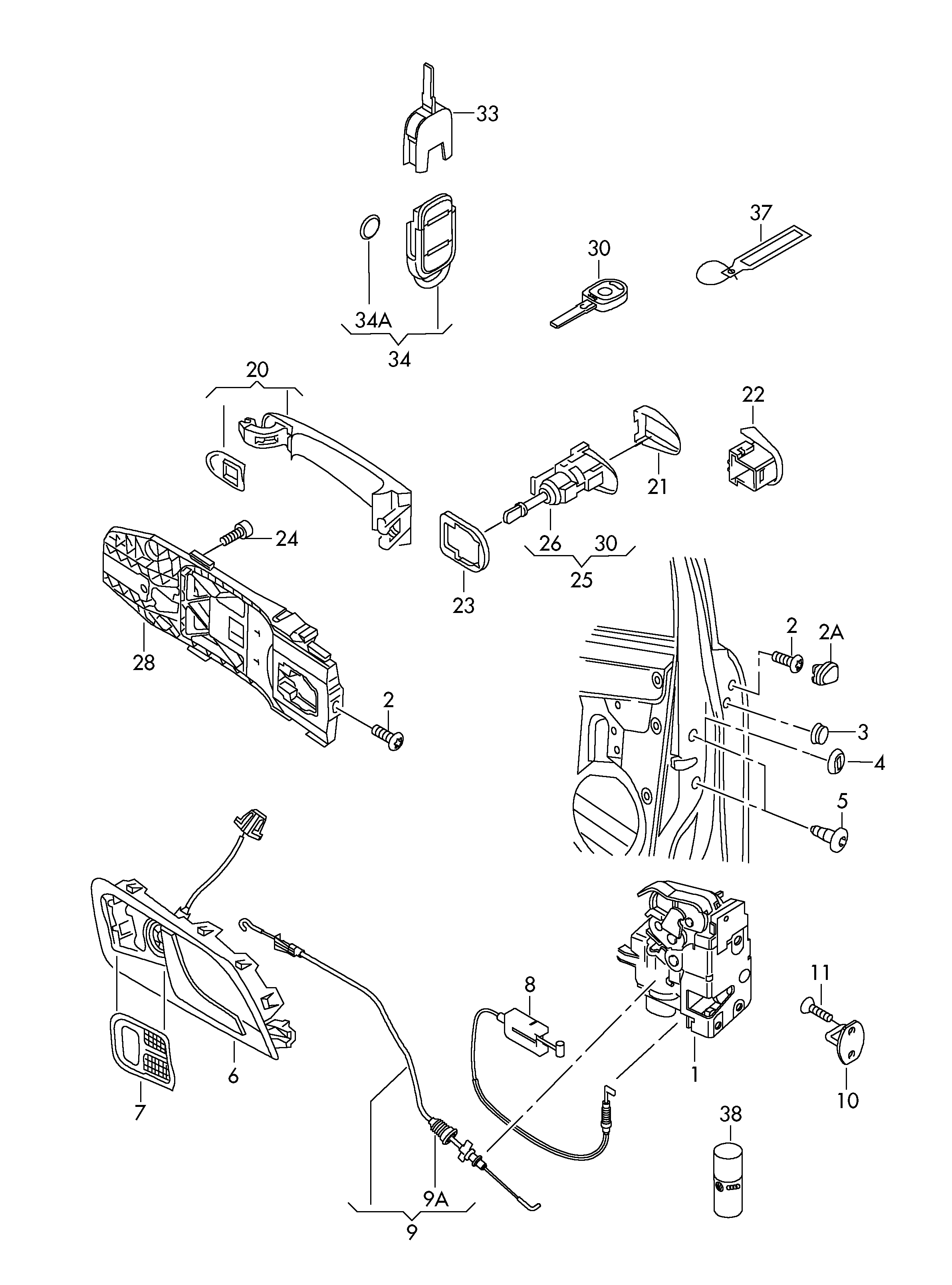 Seat 5N0 837 885F - Рама ручки дверей autocars.com.ua