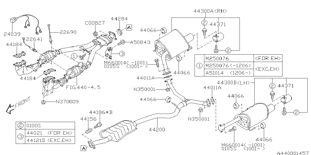 Subaru 22641 AA53A - Лямбда-зонд, датчик кислорода avtokuzovplus.com.ua