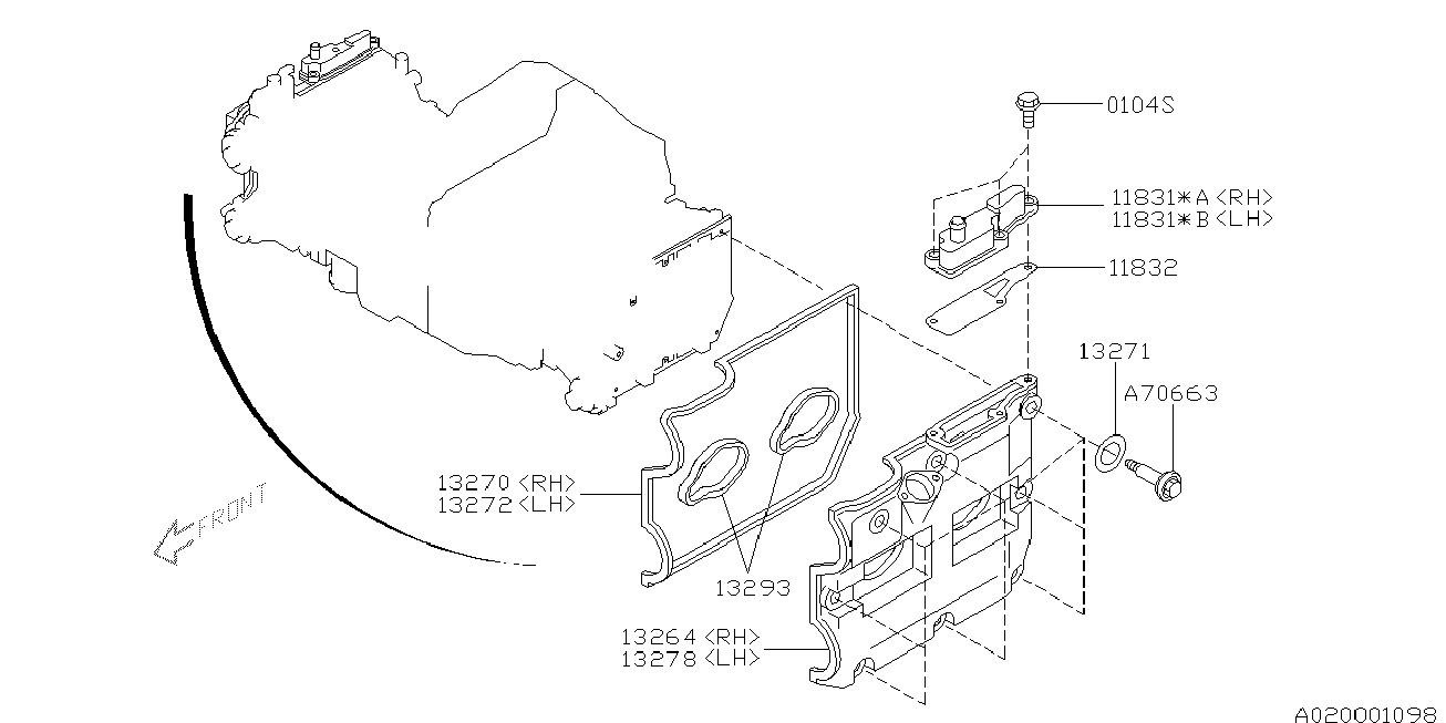 Subaru 13272-AA093 - Прокладка, крышка головки цилиндра avtokuzovplus.com.ua