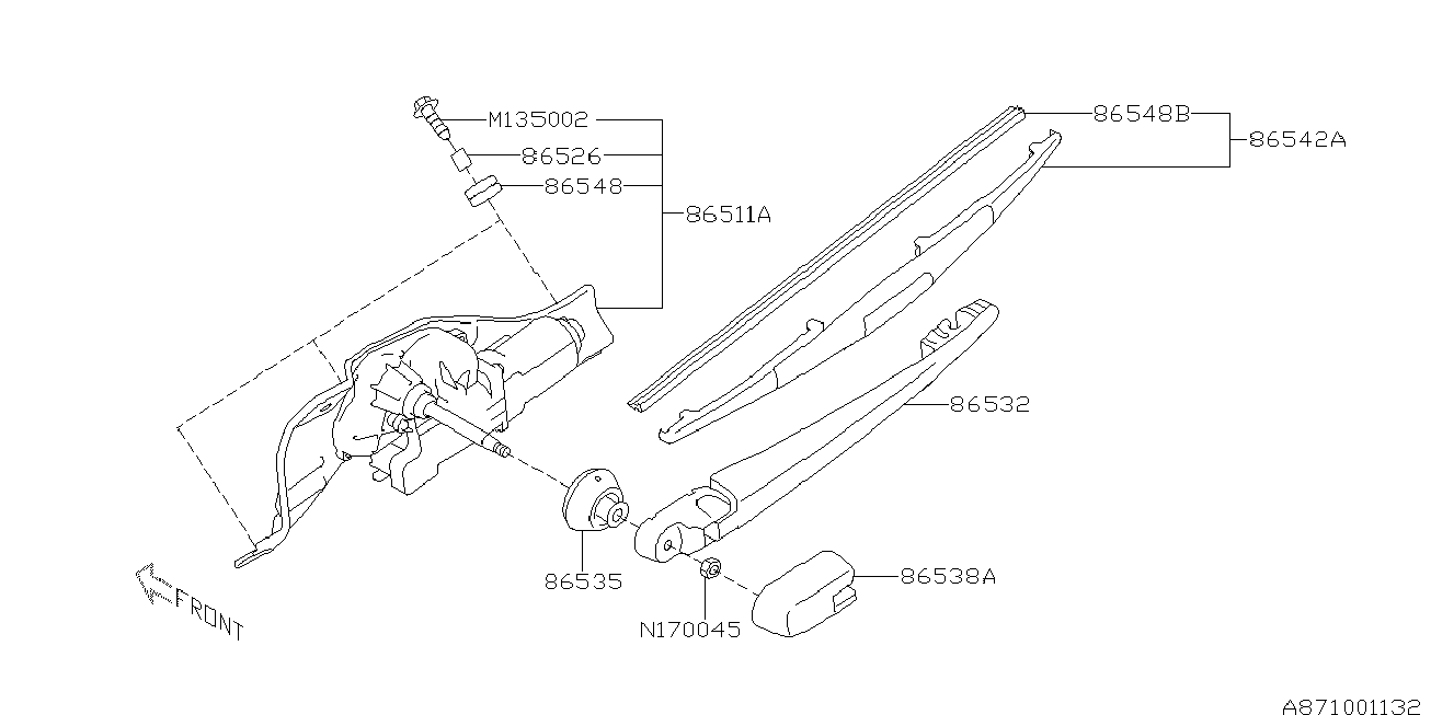 Subaru 86542KG080 - Щітка склоочисника autocars.com.ua