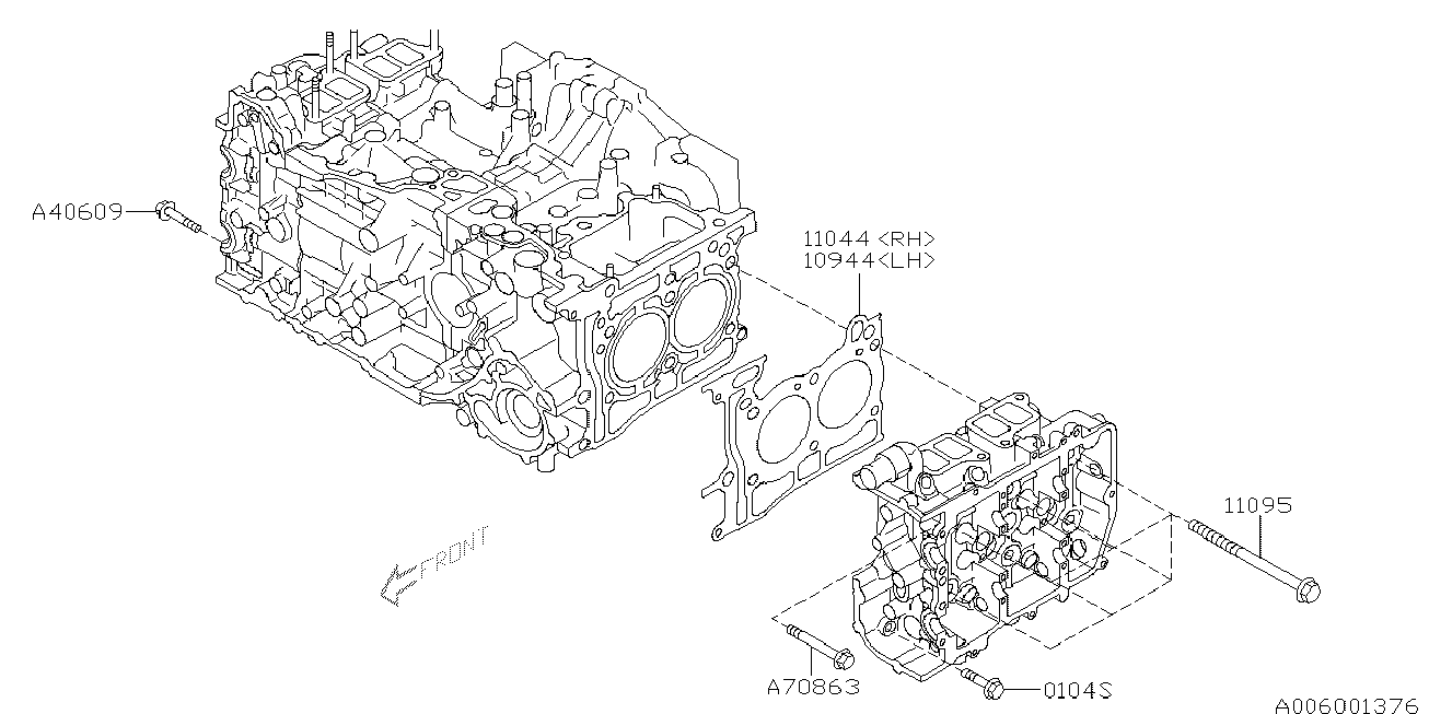 Subaru 10944AA130 - Прокладка, головка цилиндра avtokuzovplus.com.ua