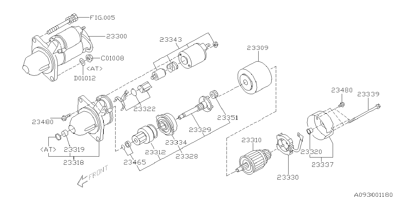 Subaru 23300AA570 - Стартер avtokuzovplus.com.ua