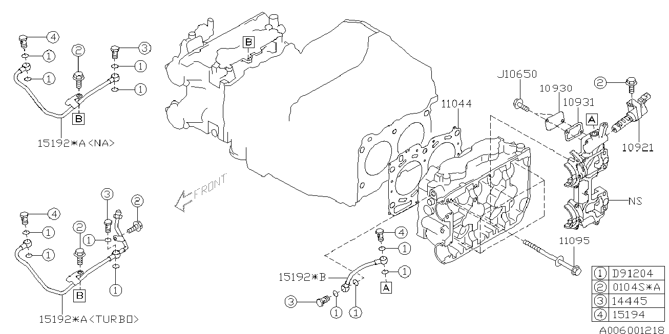 Subaru 11044AA700 - Прокладка, головка цилиндра avtokuzovplus.com.ua