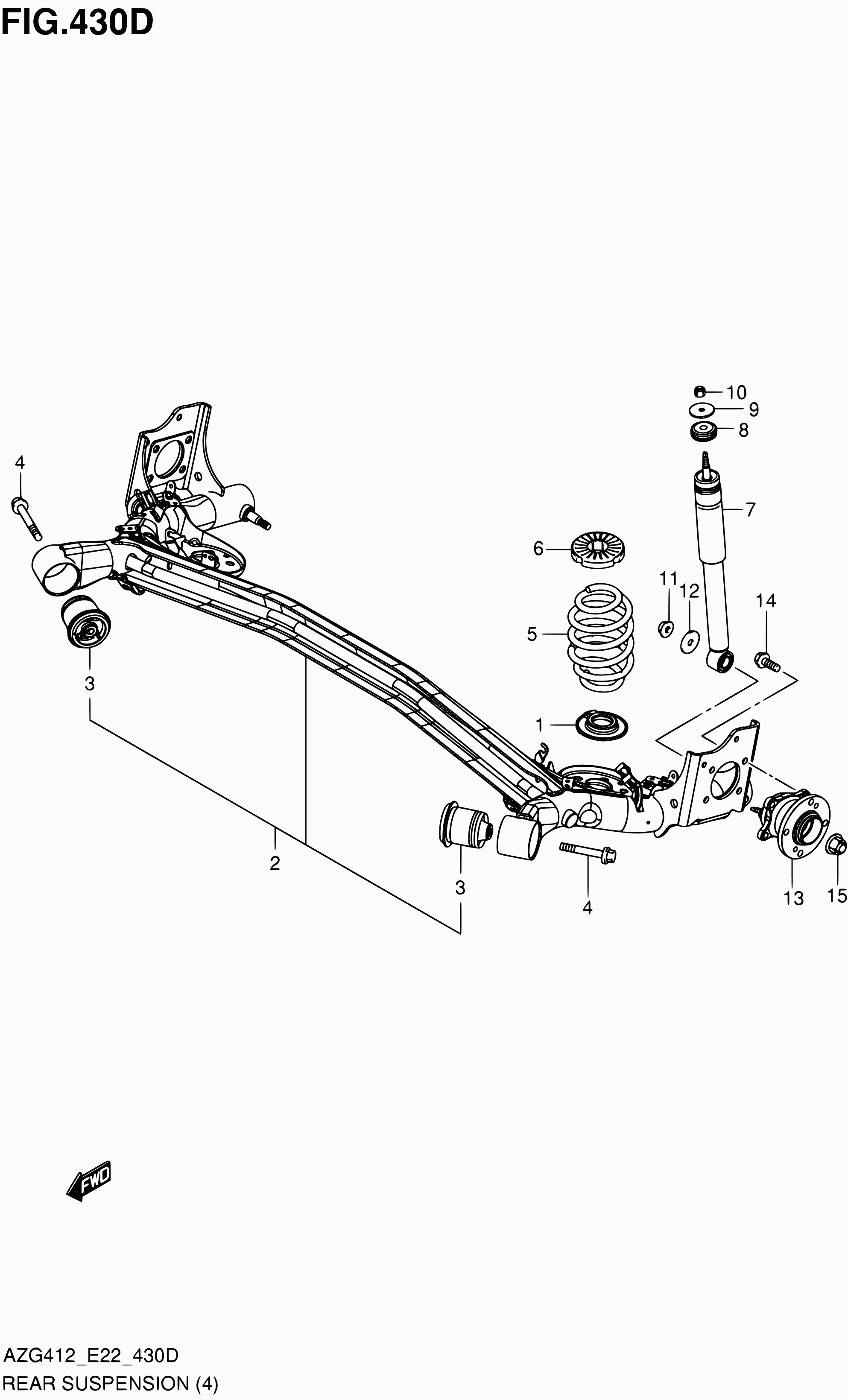 Suzuki 41812-63J00 - Втулка амортизатора, подушка autocars.com.ua